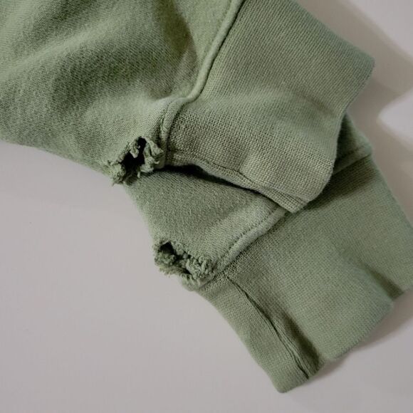 Nike Women’s Green Embroidered Long Sleeve Raw-edged Neck Sweatshirt - Picture 12 of 16